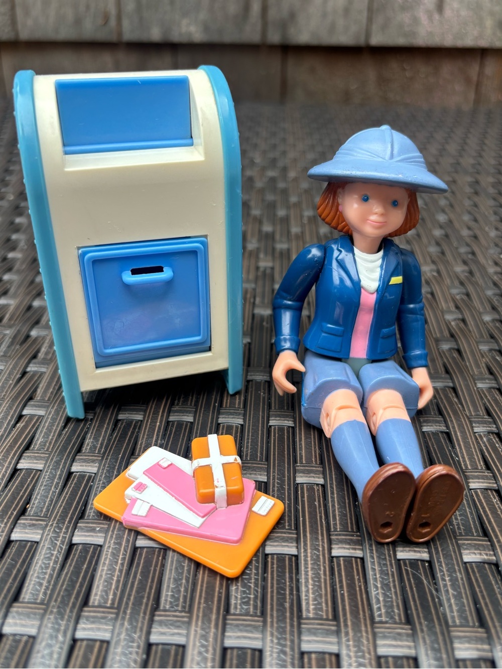 1995 Fisher Price Loving Family Postal Worker & Mail Box
